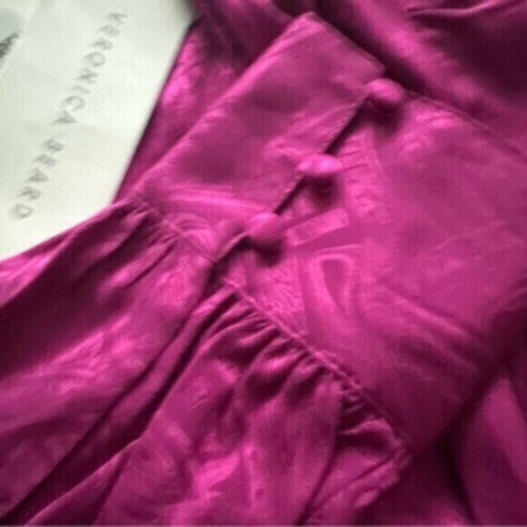 NWT Veronica Beard Weiss Side Ruffle Long Sleeve Silk Blend Dress - Picture 6 of 15